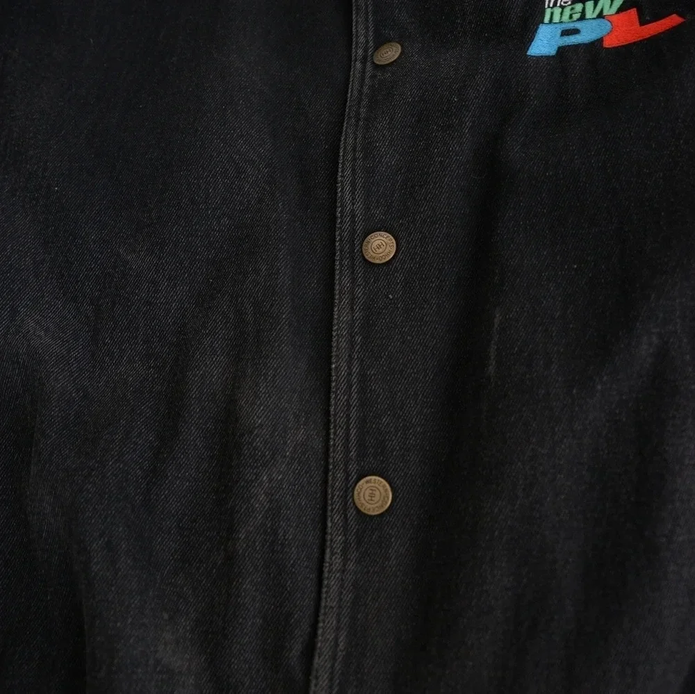 HH Co The New PL Logo - Vintage Western Concepts Black Brown  Denim Jacket - Picture 9 of 15